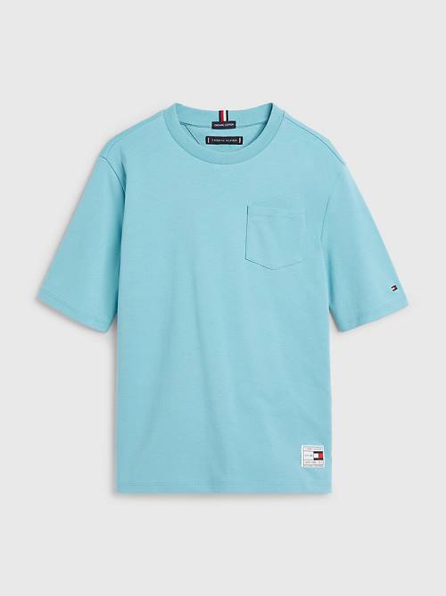 Tommy Hilfiger Relaxed Fit Badge T-shirts Jongens Blauw | TH901BSK