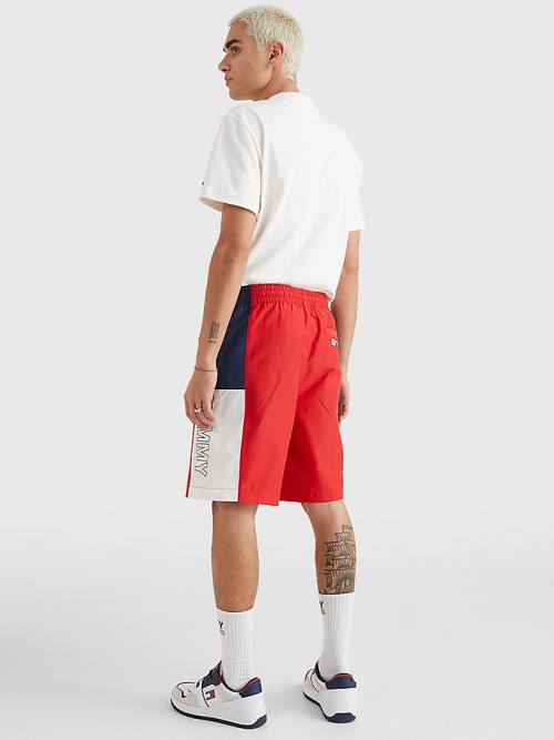 Tommy Hilfiger Relaxed Fit Basketball Korte Broek Heren Rood | TH415QZU