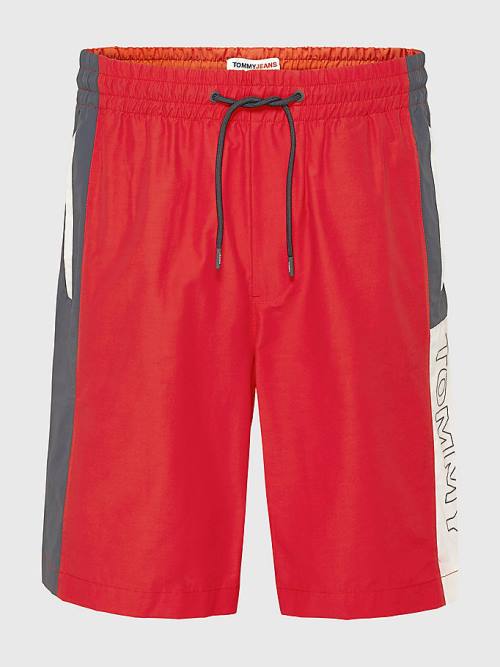 Tommy Hilfiger Relaxed Fit Basketball Korte Broek Heren Rood | TH415QZU