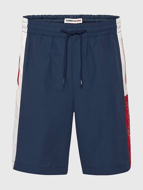 Tommy Hilfiger Relaxed Fit Basketball Korte Broek Heren Blauw | TH439CIB