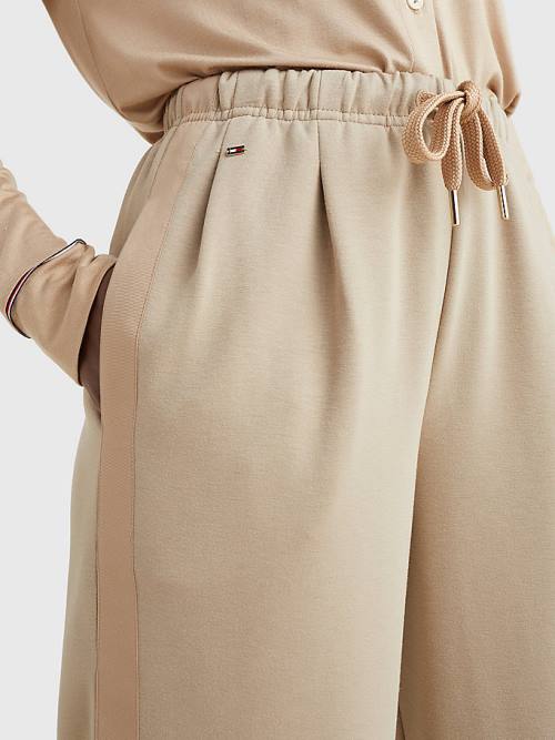 Tommy Hilfiger Relaxed Fit Drawstring Broek Dames Beige | TH682NDZ