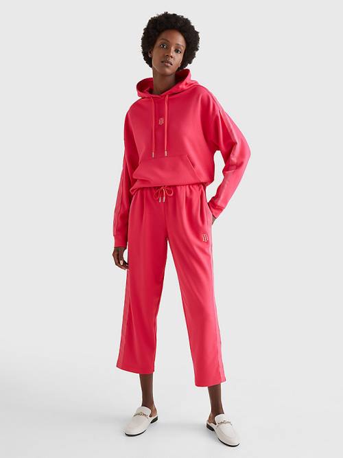 Tommy Hilfiger Relaxed Fit Drawstring Broek Dames Roze | TH710QCR