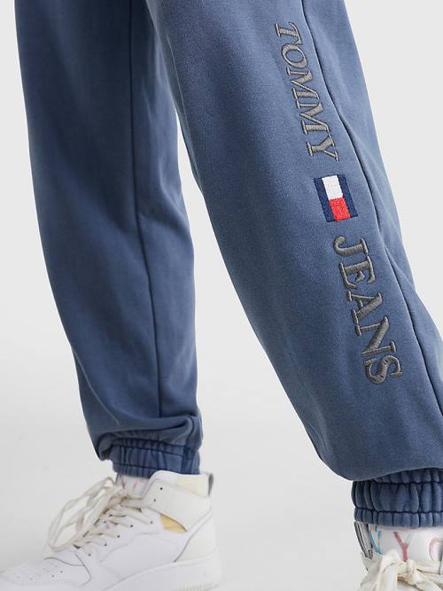 Tommy Hilfiger Relaxed Fit Logo Joggers Broek Dames Blauw | TH057XHD