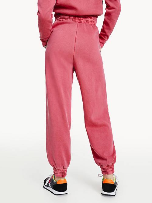 Tommy Hilfiger Relaxed Fit Logo Joggers Broek Dames Rood | TH395LTA