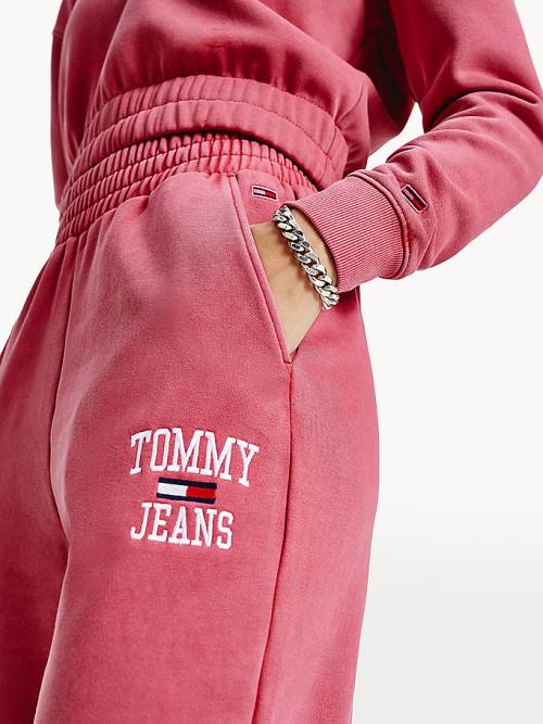 Tommy Hilfiger Relaxed Fit Logo Joggers Broek Dames Rood | TH395LTA