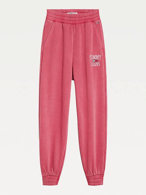 Tommy Hilfiger Relaxed Fit Logo Joggers Broek Dames Rood | TH395LTA