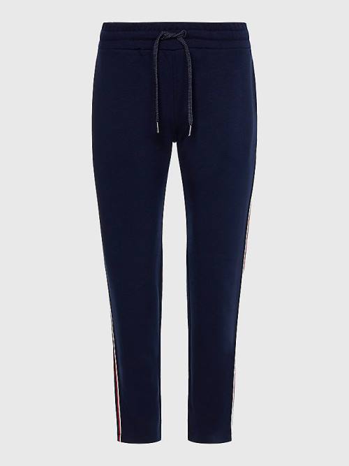 Tommy Hilfiger Relaxed Fit Signature Tape Joggers Broek Dames Blauw | TH180CWN