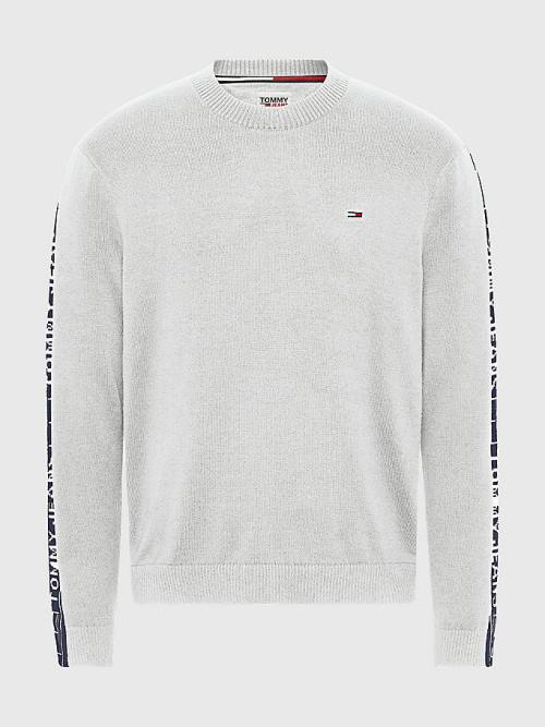 Tommy Hilfiger Relaxed Organic Katoenen Jumper Truien Heren Grijs | TH385TKF