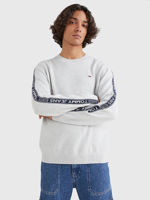 Tommy Hilfiger Relaxed Organic Katoenen Jumper Truien Heren Grijs | TH385TKF