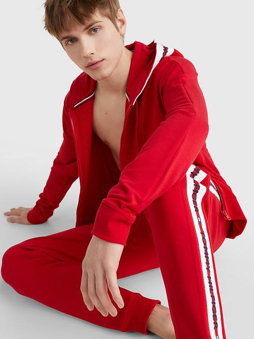 Tommy Hilfiger Repeat Logo Drawstring Joggers Pyjamas Heren Rood | TH327AFT