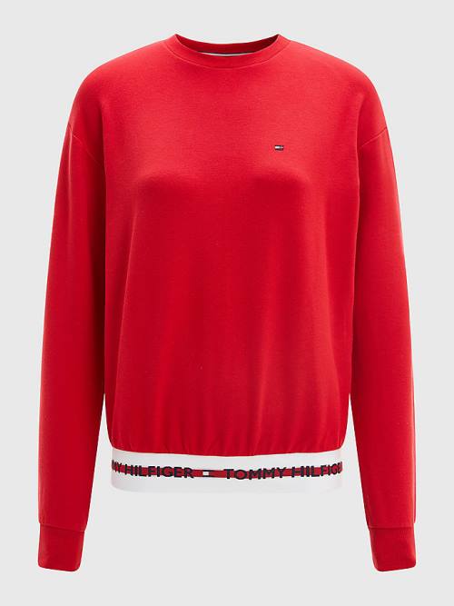 Tommy Hilfiger Repeat Logo Sweatshirt T-shirts Dames Rood | TH097HFO