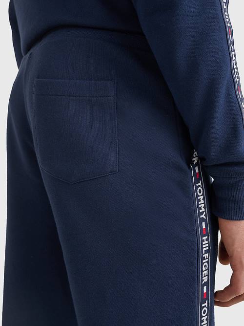 Tommy Hilfiger Repeat Logo Tape Joggers Pyjamas Heren Blauw | TH806XMY