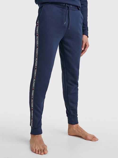 Tommy Hilfiger Repeat Logo Tape Joggers Pyjamas Heren Blauw | TH806XMY