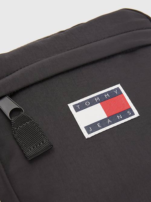 Tommy Hilfiger Repeat Logo Tape Reporter Tassen Heren Zwart | TH179EQB