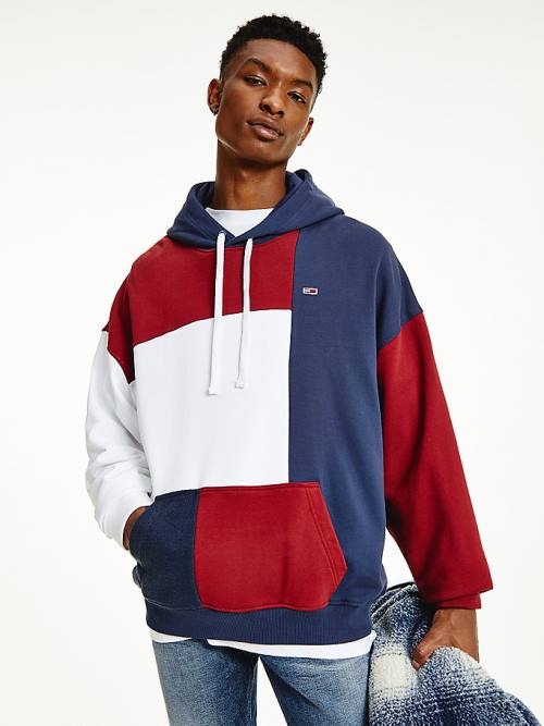 Tommy Hilfiger Reversible Colour-Blocked Hoodie Heren Blauw | TH865YJA