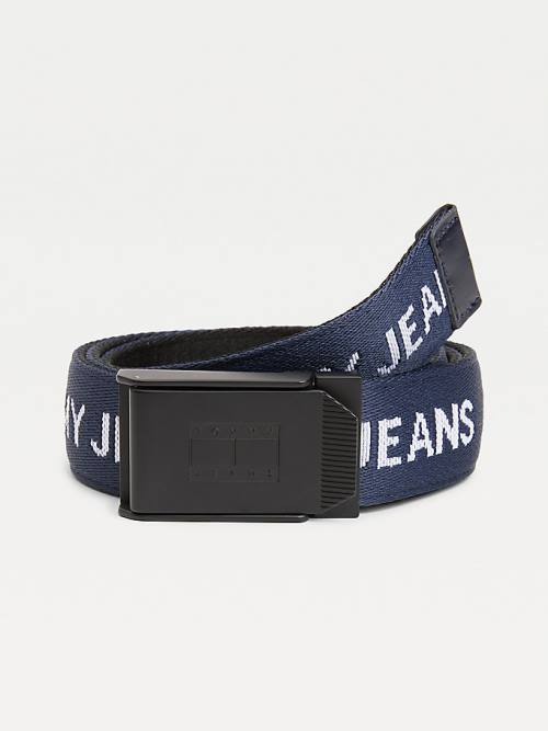 Tommy Hilfiger Reversible Webbing Riemen Heren Blauw | TH831OQZ