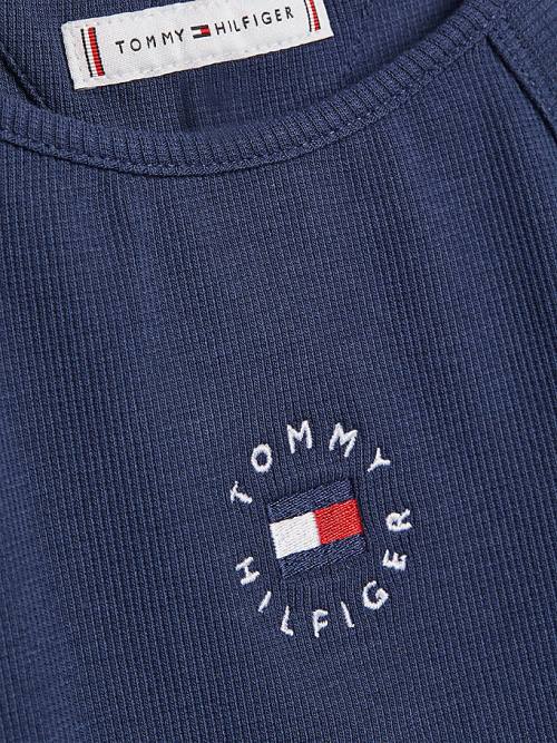 Tommy Hilfiger Rib-Knit Tank Top T-shirts Meisjes Blauw | TH907BCU