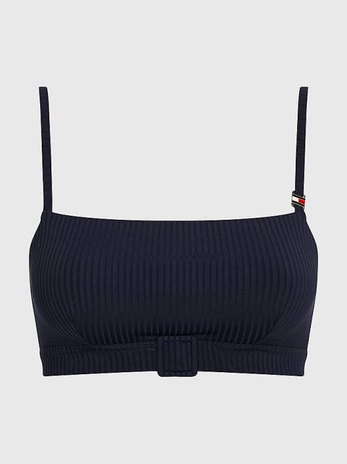 Tommy Hilfiger Ribbed Bikini Bralette Zwemkleding Dames Blauw | TH985KXY