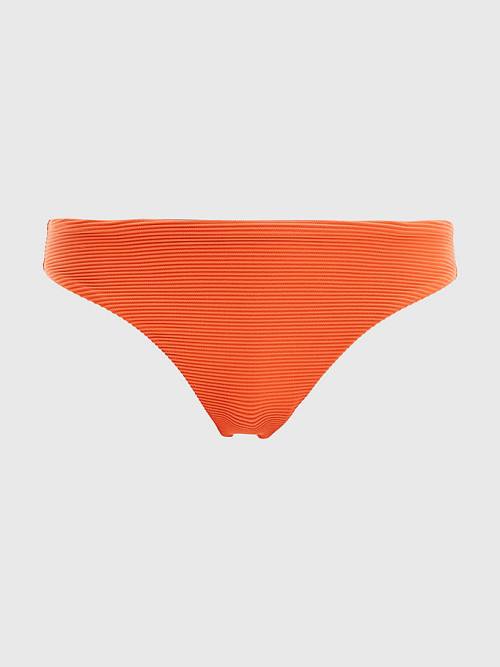 Tommy Hilfiger Ribbed Klassieke Bikini Bottoms Zwemkleding Dames Rood | TH014SVY