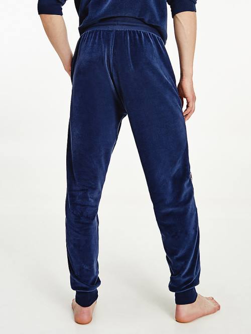 Tommy Hilfiger Ribbed Texture Joggers Pyjamas Heren Blauw | TH278BVD