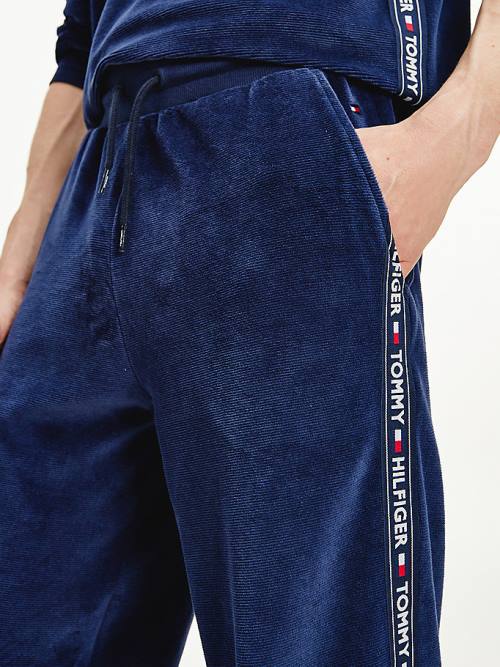 Tommy Hilfiger Ribbed Texture Joggers Pyjamas Heren Blauw | TH278BVD