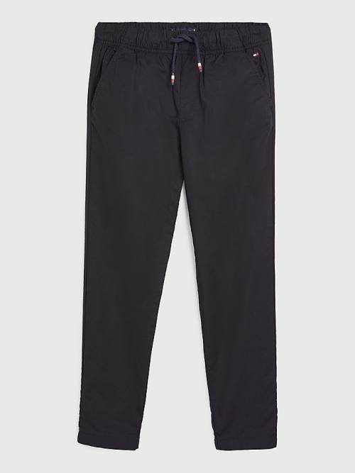 Tommy Hilfiger Ripstop Heritage Pull-On Broek Jongens Zwart | TH516KFJ