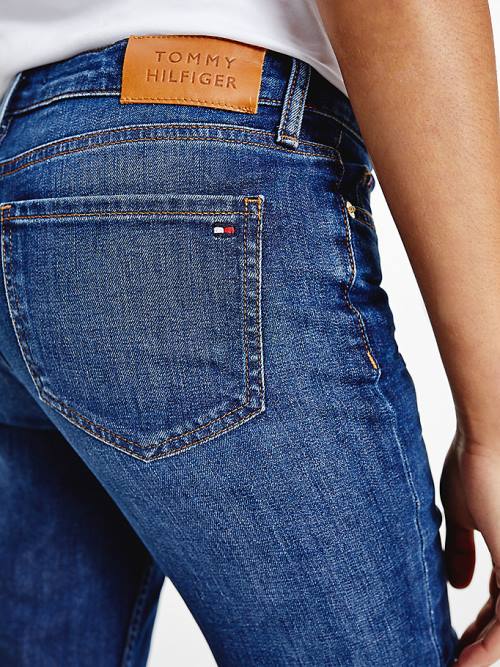 Tommy Hilfiger Rome Mid Rise Straight Faded Jeans Dames Denim | TH301URN