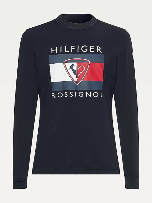 Tommy Hilfiger Rossignol Chest Logo Base Layer Sweatshirts Heren Zwart | TH691WIS