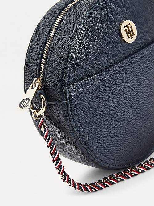 Tommy Hilfiger Round Crossover Tassen Dames Blauw | TH895ESK