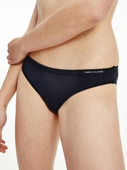 Tommy Hilfiger Satin Trim Bikini Briefs Ondergoed Dames Blauw | TH607MBW