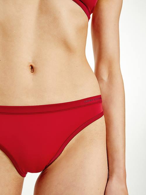 Tommy Hilfiger Satin Trim Bikini Briefs Ondergoed Dames Rood | TH765WIJ