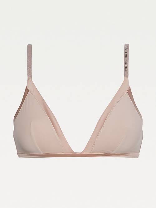 Tommy Hilfiger Satin Trim Triangle Bra Ondergoed Dames Beige | TH970EKZ