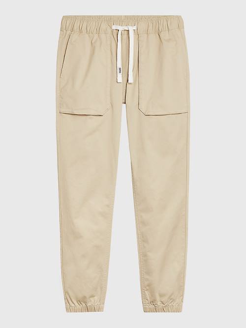 Tommy Hilfiger Scanton Elasticated Cuff Joggers Broek Heren Beige | TH582FLR