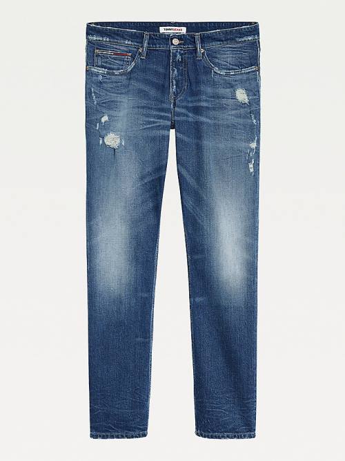 Tommy Hilfiger Scanton Slim Distressed Faded Jeans Heren Denim | TH286NKB