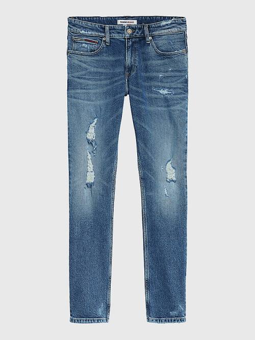 Tommy Hilfiger Scanton Slim Distressed Faded Jeans Heren Denim | TH491UID