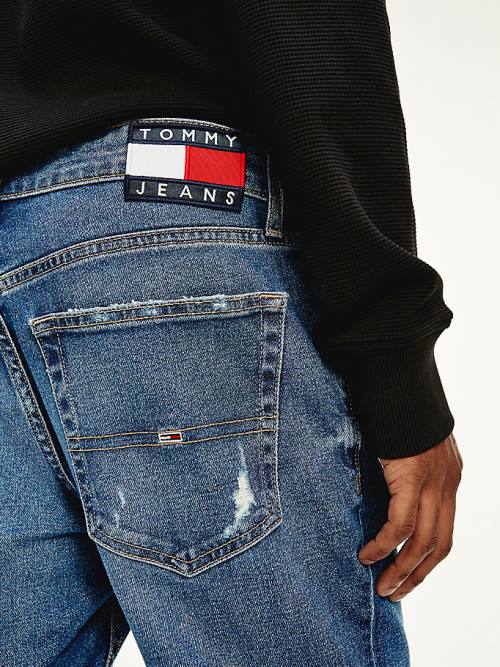 Tommy Hilfiger Scanton Slim Distressed Jeans Heren Denim | TH756BLK