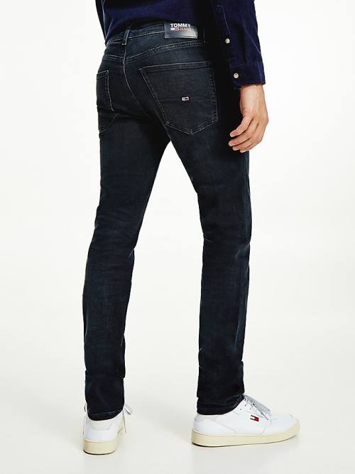 Tommy Hilfiger Scanton Slim Fit Black Faded Jeans Heren Denim | TH045AJD