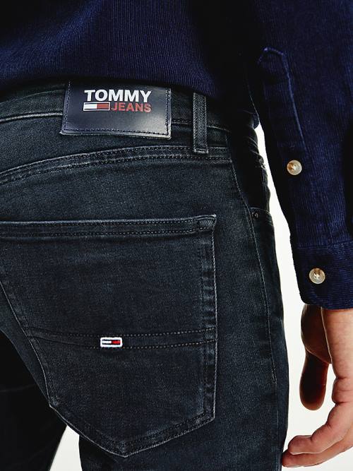 Tommy Hilfiger Scanton Slim Fit Black Faded Jeans Heren Denim | TH045AJD