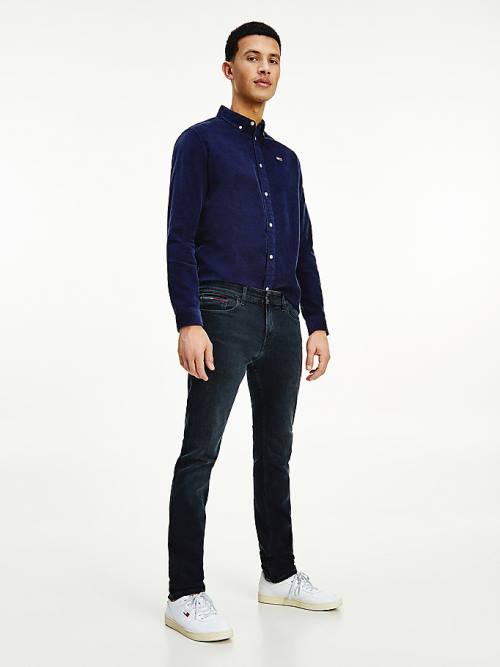 Tommy Hilfiger Scanton Slim Fit Black Faded Jeans Heren Denim | TH045AJD