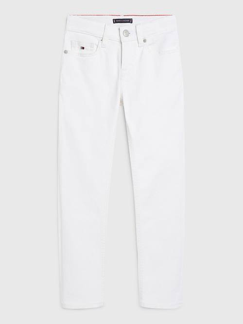 Tommy Hilfiger Scanton Slim White Jeans Jongens Denim | TH457DQC