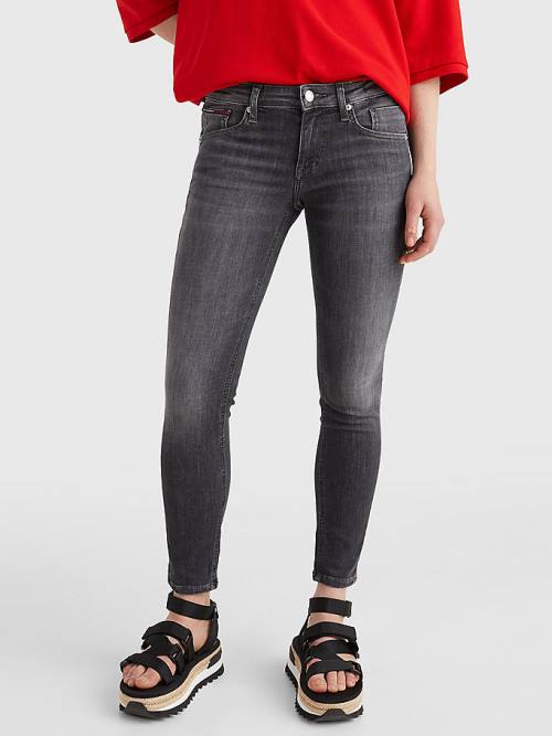 Tommy Hilfiger Scarlett Low Rise Skinny Black Ankle Jeans Dames Denim | TH965WGE