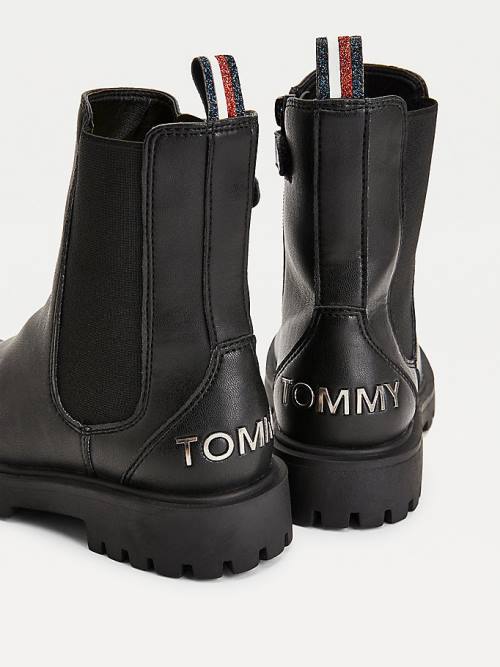 Tommy Hilfiger Schoenplaatjes Chelsea Laarzen Meisjes Zwart | TH798VCF