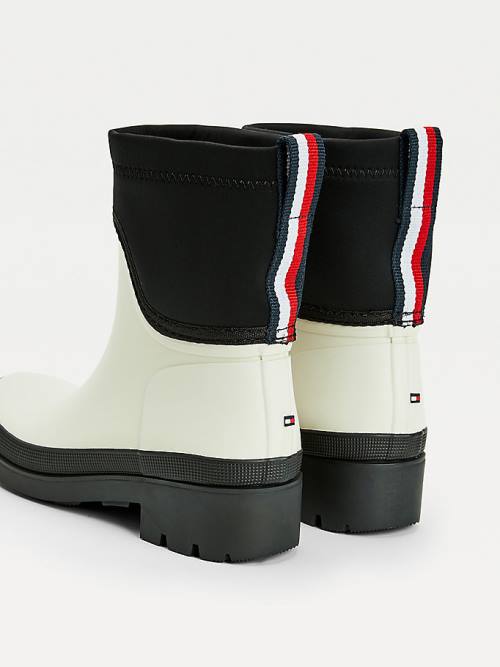 Tommy Hilfiger Schoenplaatjes Chelsea Rain Laarzen Dames Wit | TH059OJD