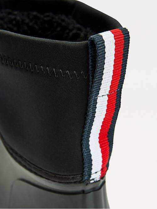 Tommy Hilfiger Schoenplaatjes Chelsea Rain Laarzen Dames Zwart | TH638DUR