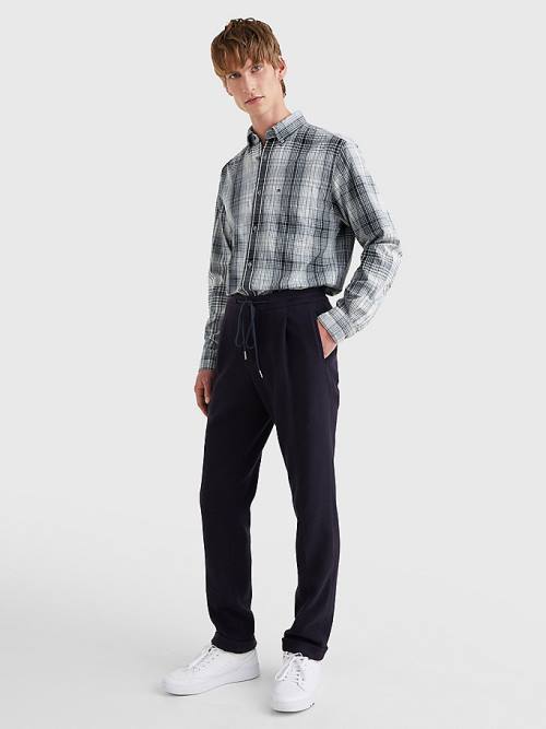 Tommy Hilfiger Shadow Check Relaxed Fit Overhemd Heren Grijs | TH514QXB