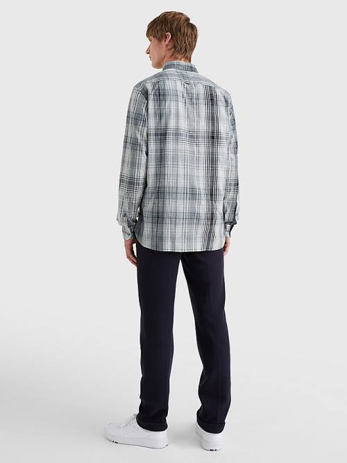 Tommy Hilfiger Shadow Check Relaxed Fit Overhemd Heren Grijs | TH514QXB