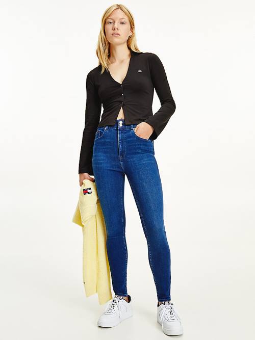 Tommy Hilfiger Shape High Rise Skinny Jeans Dames Denim | TH824OHQ