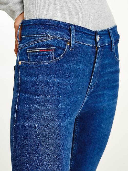 Tommy Hilfiger Shape Mid Rise Skinny Faded Jeans Dames Denim | TH295ILJ