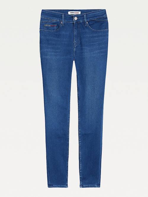 Tommy Hilfiger Shape Mid Rise Skinny Faded Jeans Dames Denim | TH295ILJ