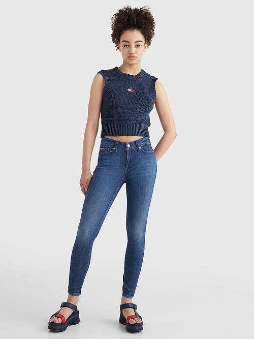 Tommy Hilfiger Shape Mid Rise Skinny Jeans Dames Denim | TH210PWR